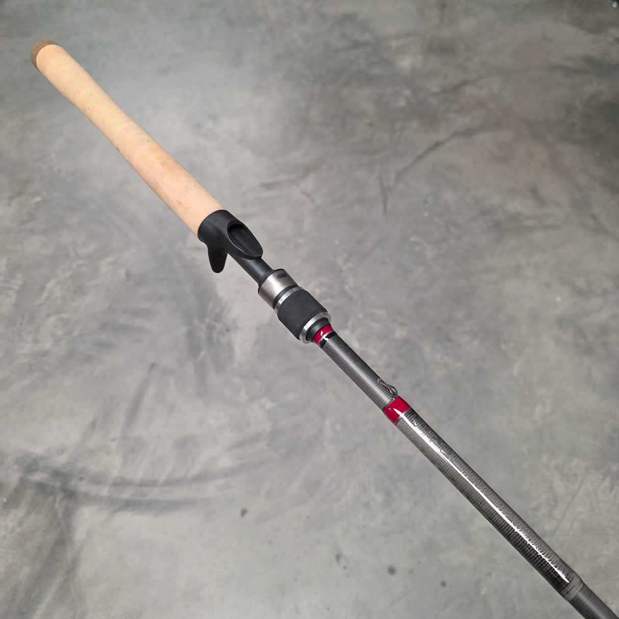 Custom ENOX BMJ Casting Rod - Red, Full Cork, Split Reel Seat