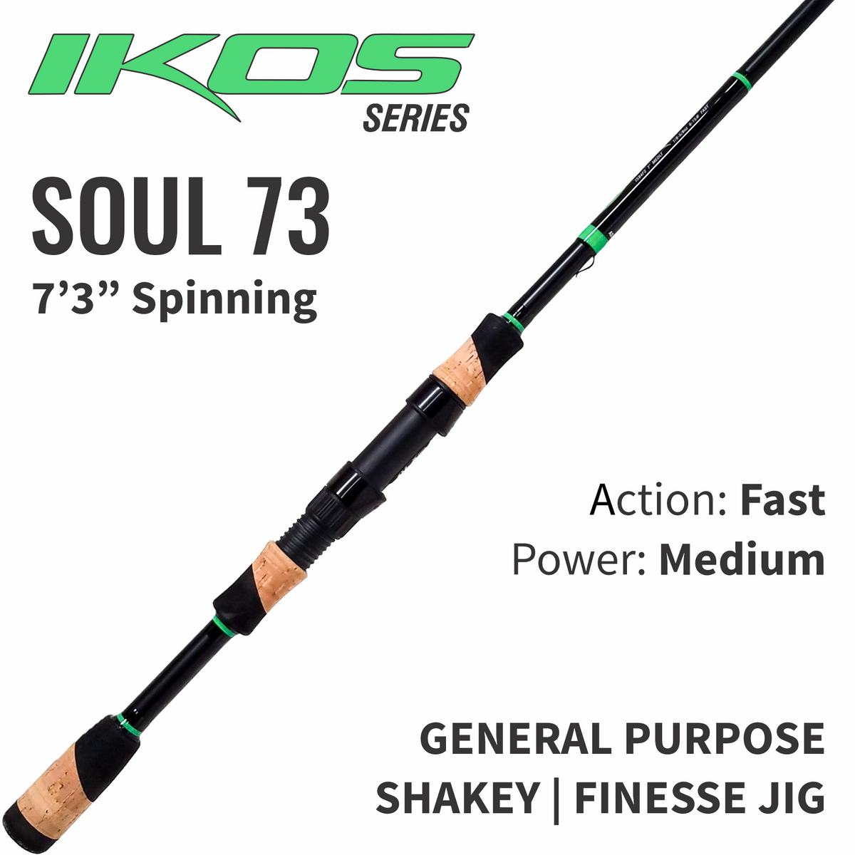 fasted spinning reel for worms fishing Okuma Flite Surf in handle design ensures maximum comfort ALX IKOS Spinning Rod Soul