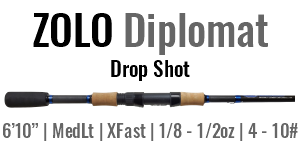 ZOLO Diplomat - 6'10", Medium Light, Fast Spinning