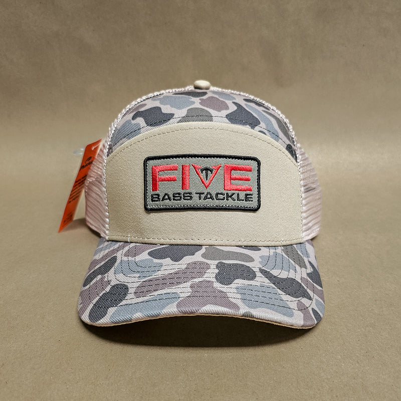 FBT 6 Panel Old School Brown Camo Hat With FBT Patch