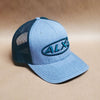 ALX Heather Grey/Dark Green Mesh Trucker Richardson Hat