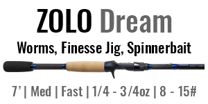 ZOLO Dream - 7', Medium, Fast Casting - ALX Rods