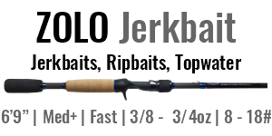 ZOLO Jerkbait - 6'9", Medium+, Fast Casting