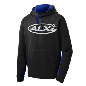ALX Rods Performance Hoodie - Black/Royal Blue